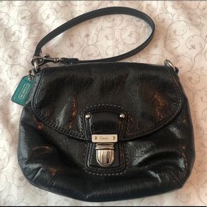 COACH black vintage convertible wristlet